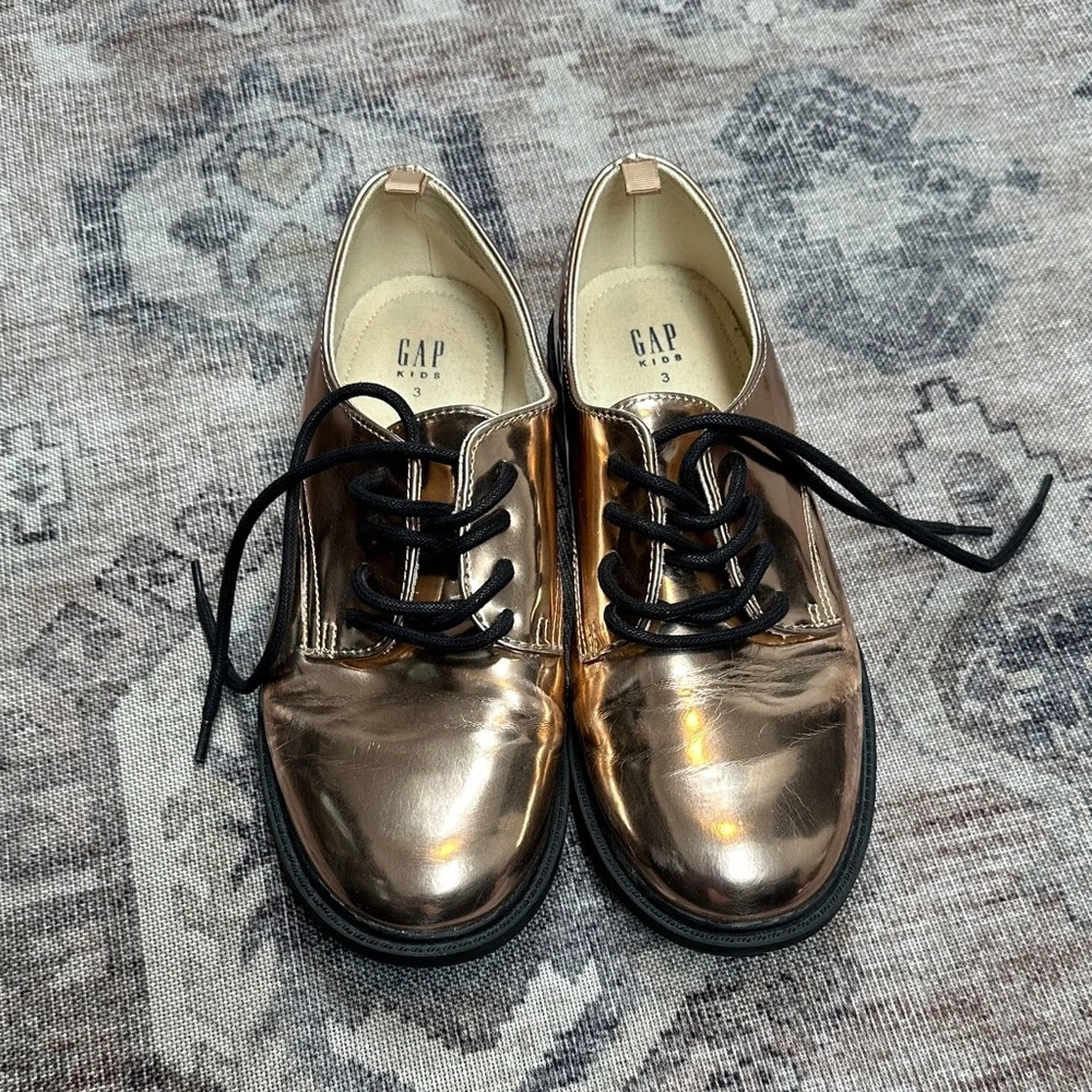 Gap Metallic Bronze Oxford Shoes sz 3